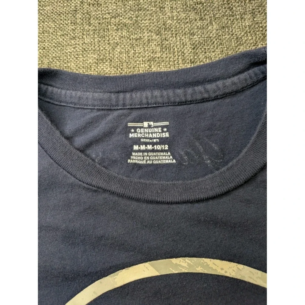 New York Yankees Youth Boy's MLB T-Shirt Blue Baseball Logo Sport Tee Geinue